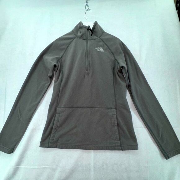 The North Face Women’s 1/4 zip pullover sweatshirt grey sz S front pouch pocket - Picture 1 of 6